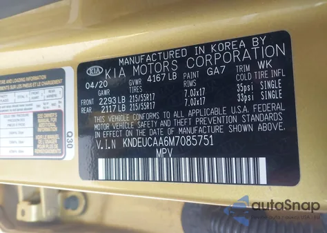 2021 Kia Seltos S z USA, uszkodzony, nr VIN KNDEUCAA6M7085751